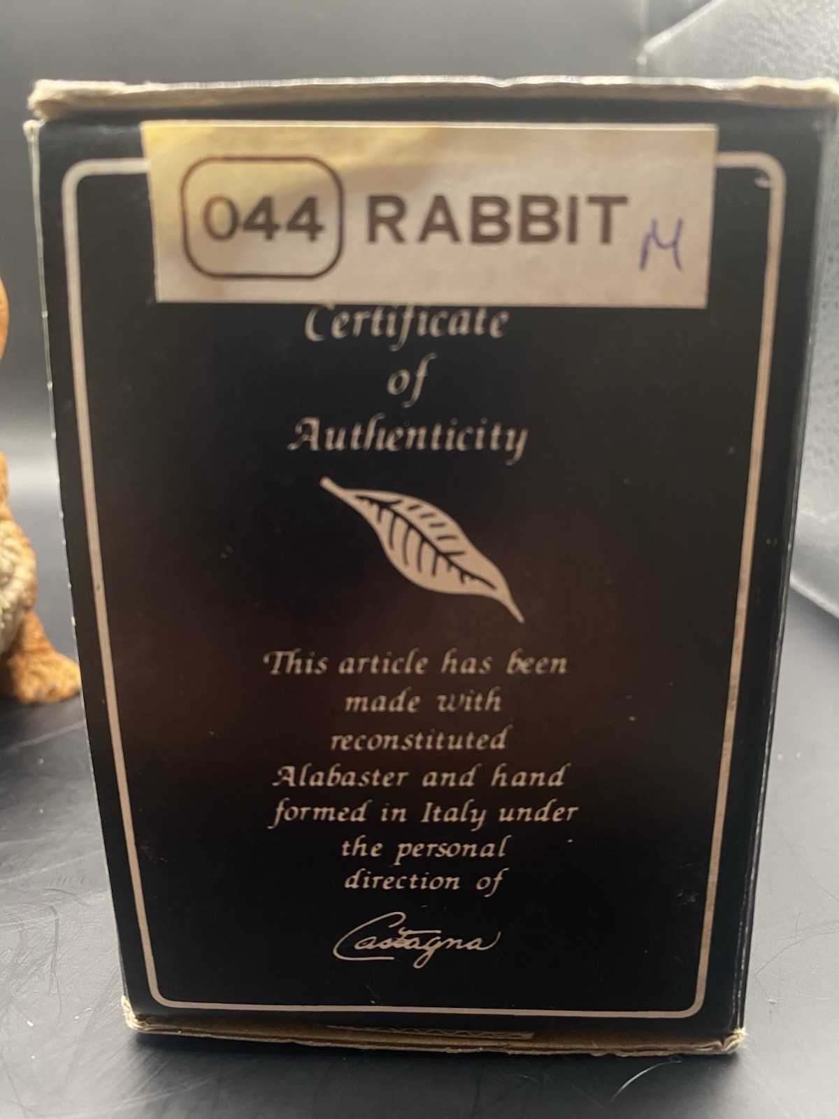 1988 Sculpture By Castagna Italy, 4 Inch Rabbit Figurine
