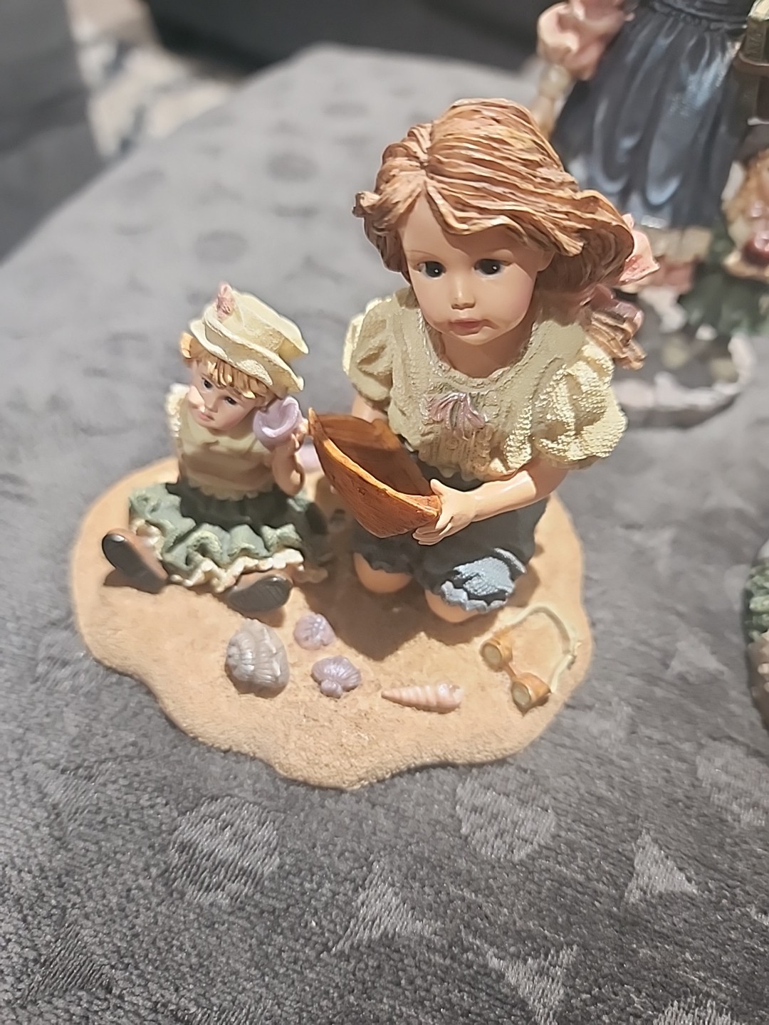 Yesterdays Child Boyd’s Dollstone 3 PC Set. Last One,By The Sea,First Day School