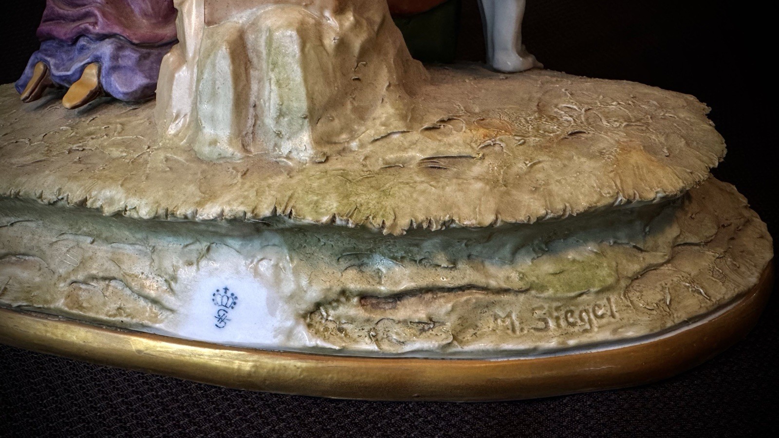 Large Sitzendorf Porcelain “Descent from the Cross” 21”, M. Siegel, Biblical