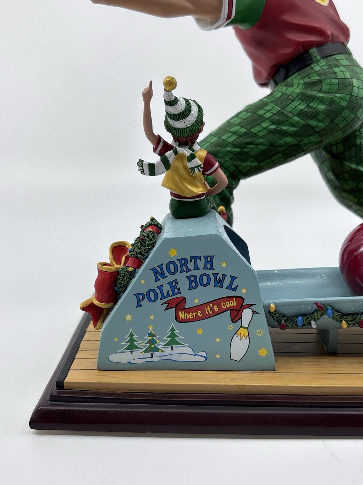 RARE Danbury Mint Bowling Santa Christmas Figurine