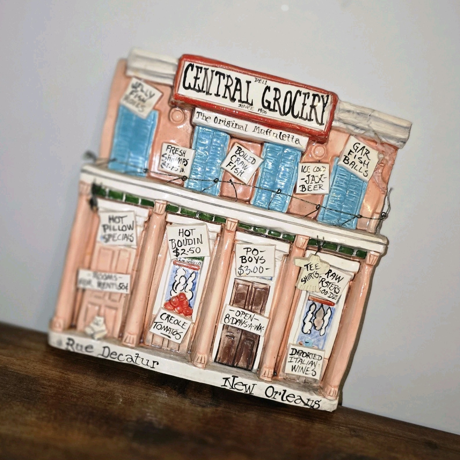 Vintage New Orleans Central Grocery wall plaque ✨ French Quarter decor