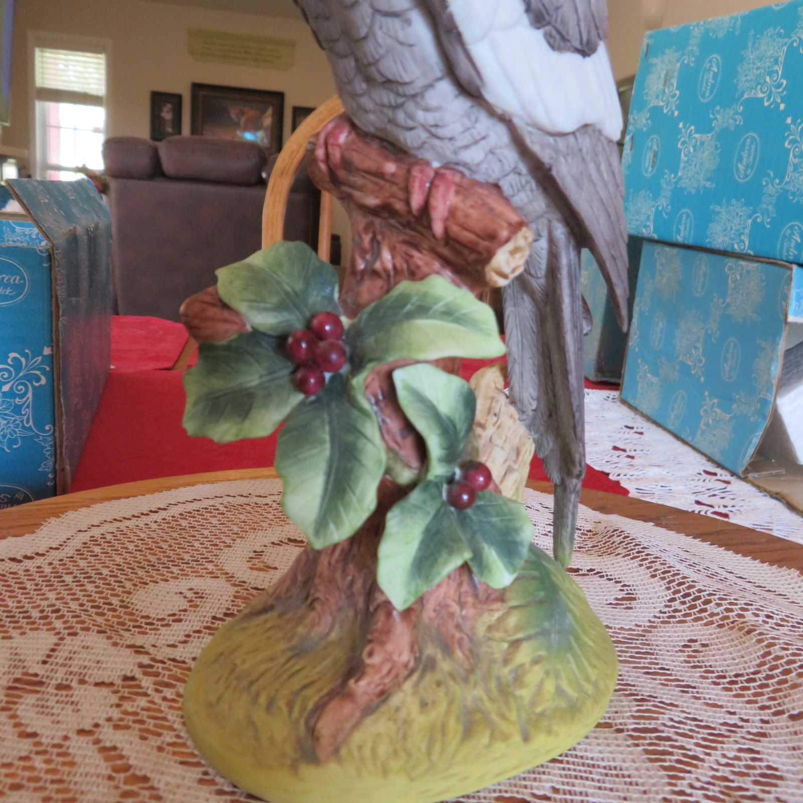 Andrea by Sadek Cockatiel Bird Figurine #6014 Japan 1982 Vintage With Box