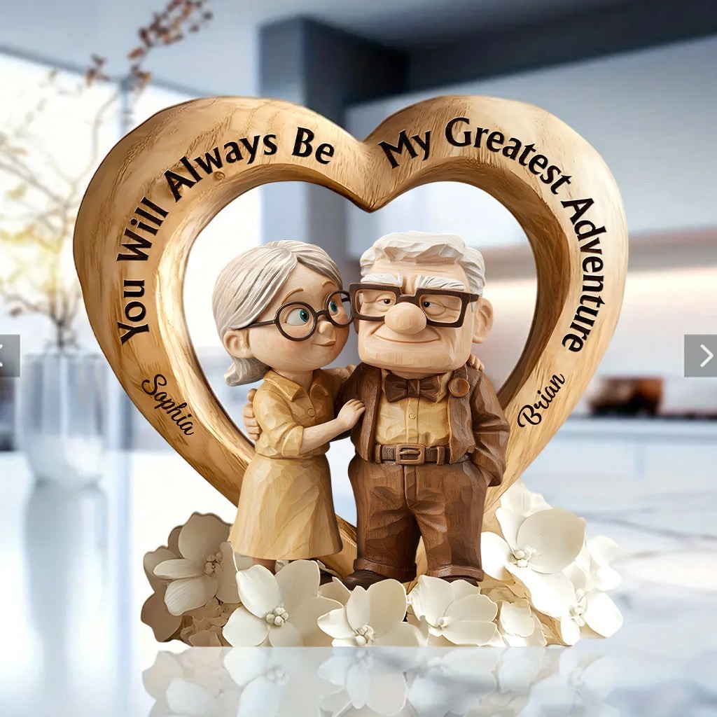 Personalized Carl Ellie Up Couple Family Acrylic Plaque Wooden Block Desk Decor