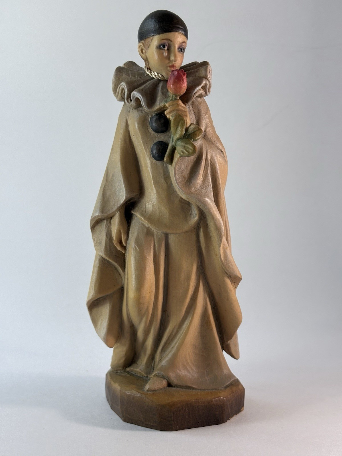 ANRI Pierrot Love Wood Carving #52/2500 Ed Michel Oks Signed Mira Fujita Italy