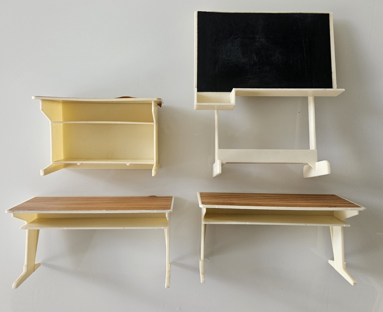 Vintage Kunstlerschunz West Germany Dollhouse Classroom Furniture Set 1960s