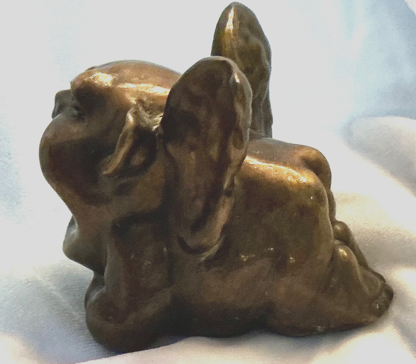 Vintage winged grotesque gargoyle cast metal Figurine Gothic Decor 14oz