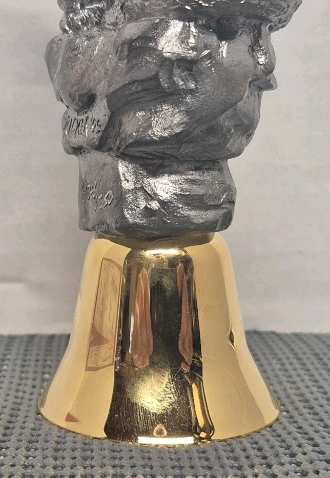 Vintage 1999 Michael Ricker Pewter Dragons Bell “Kathy & Joe” LTD ED #474 W/COA