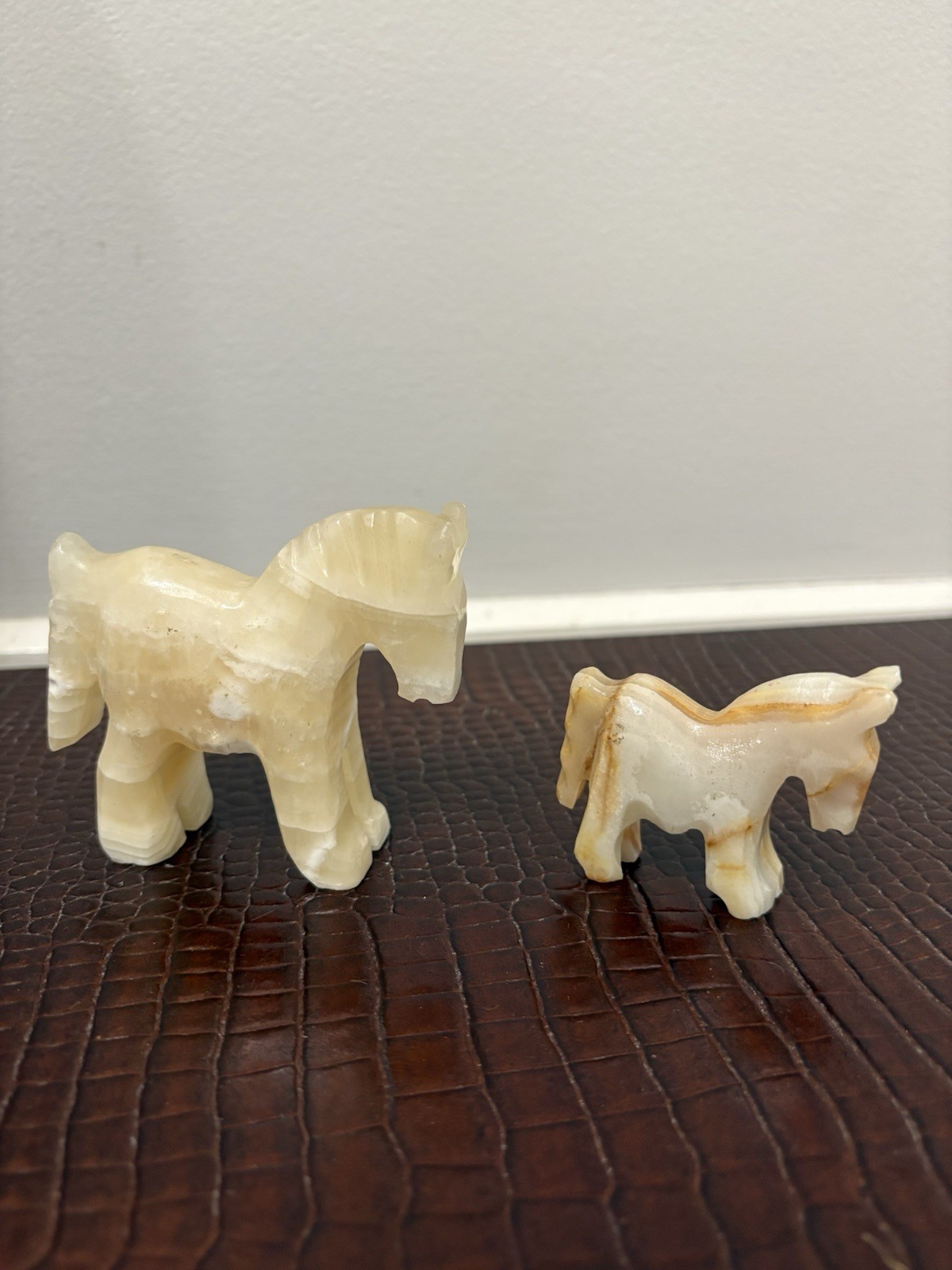 Handcarved Onyx Horse and Pony