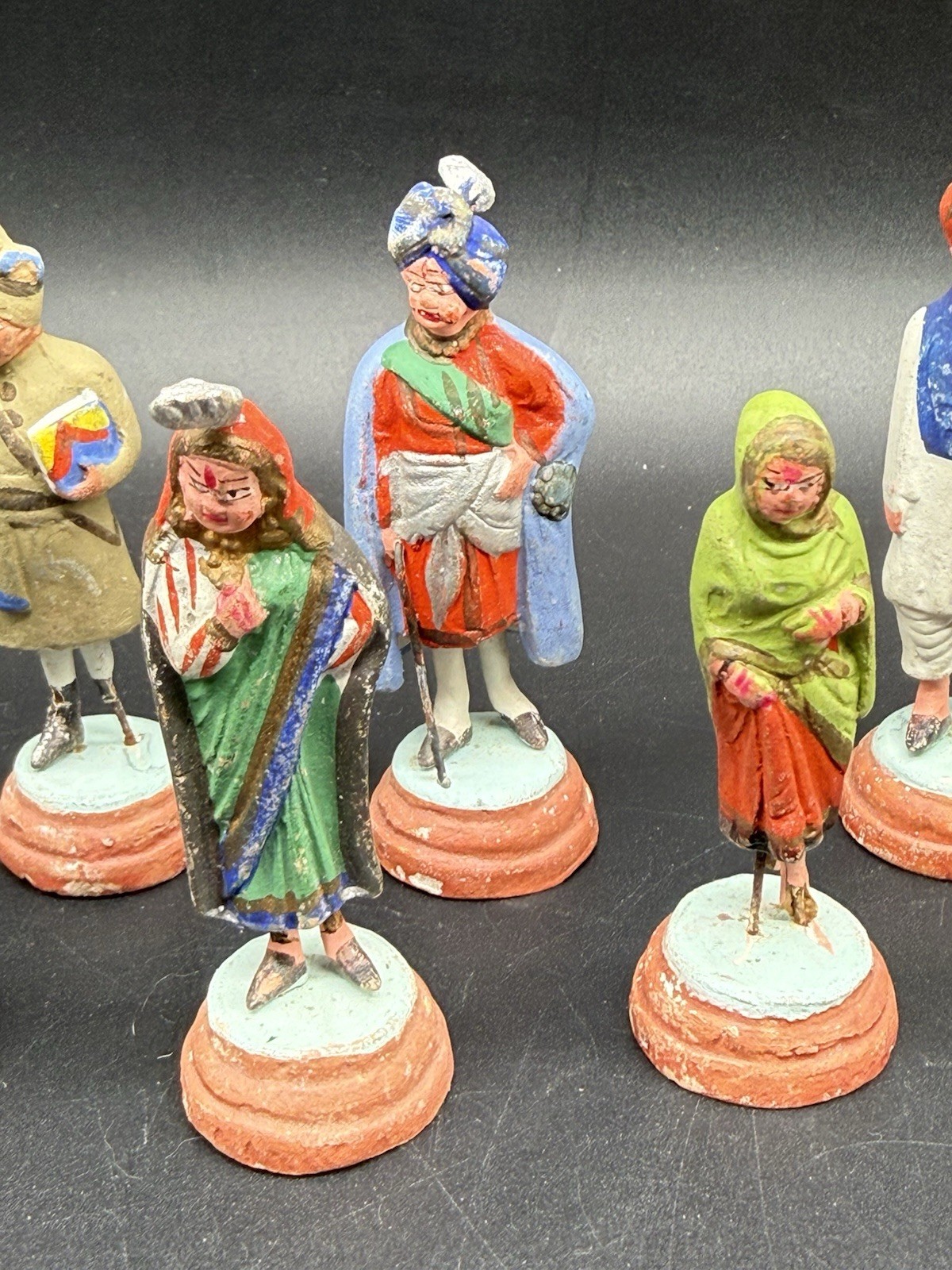 Folk Art Terracotta Figurines India Town’s Trades People X 12 READ DAMAGE