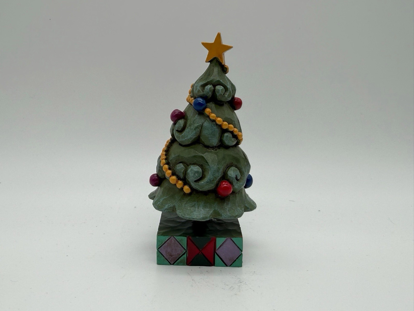 Jim Shore Mini Christmas Tree Figurine #4027770 Collectible Folk Art Holiday