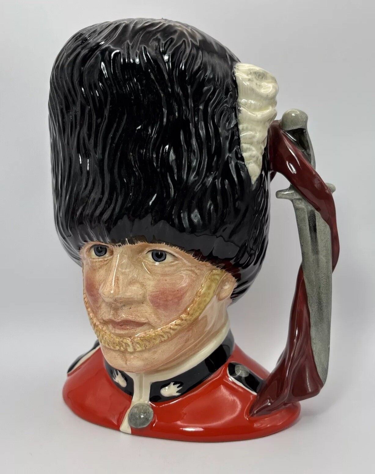 Royal Doulton – 8.25” The Guardsman Toby Jug D6755 Excellent Condition 1986
