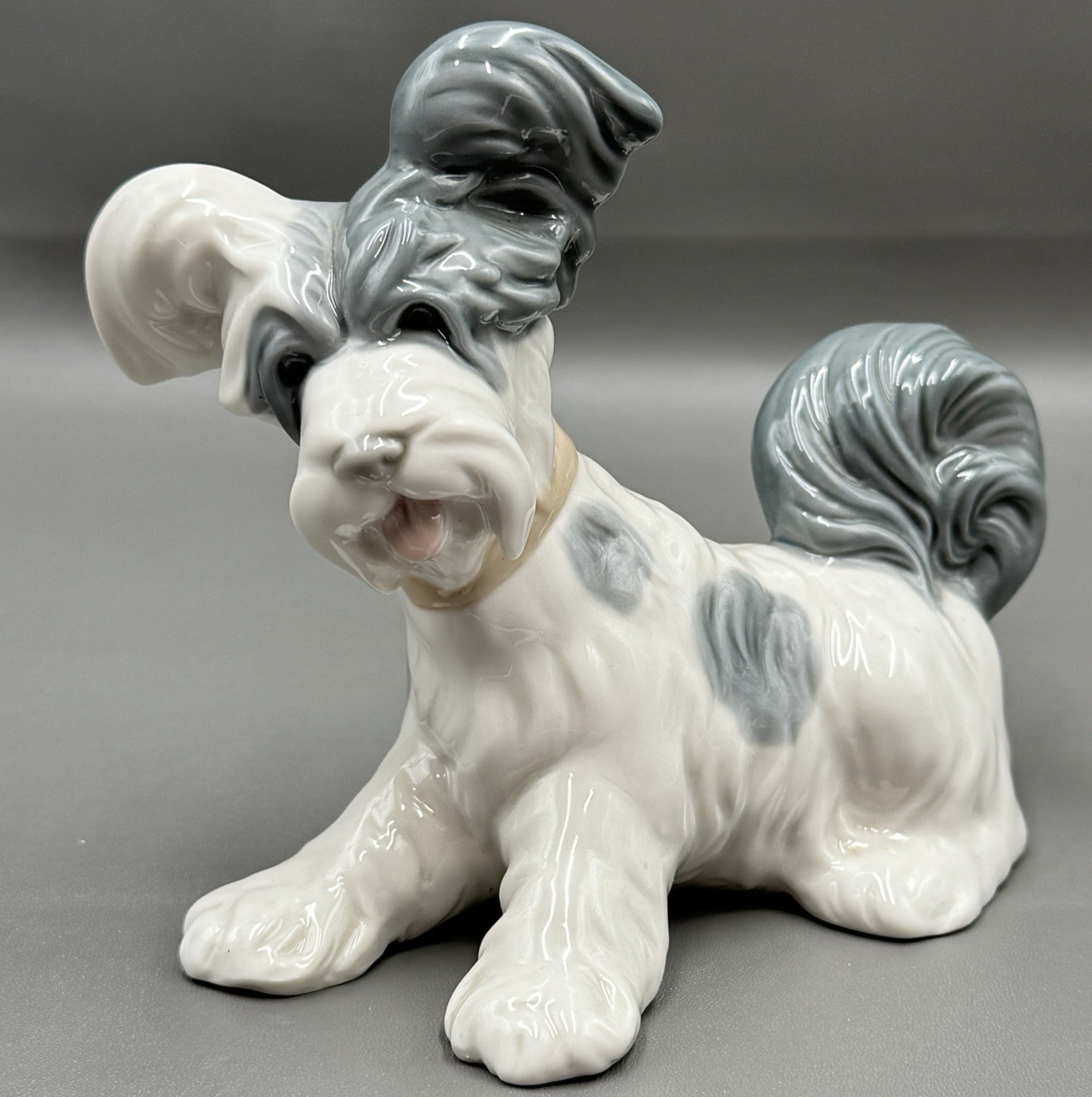 Lladro Skye Terrier Dog Figurine 4643 Salvador Furio Retired Glossy Porcelain 6″