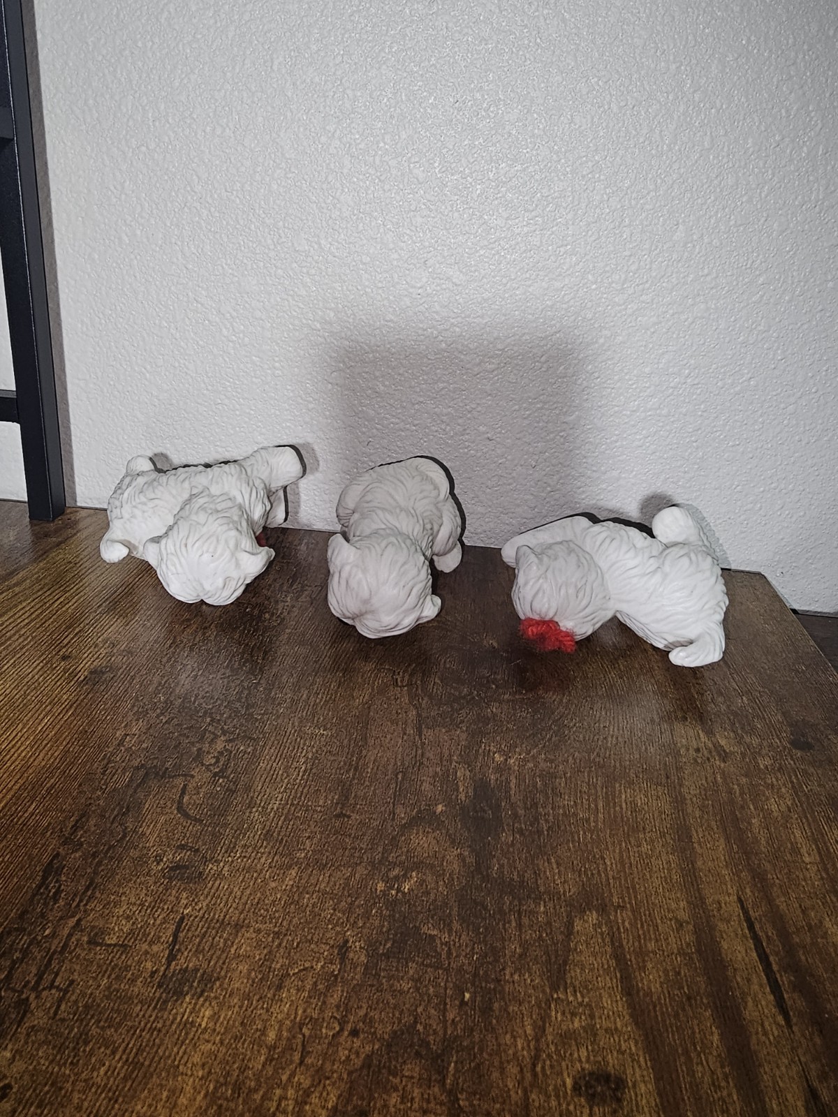Puppy Dog Figurines Maltese Westies Vintage Homco 1411 White Set Of 3 FUN CUTE