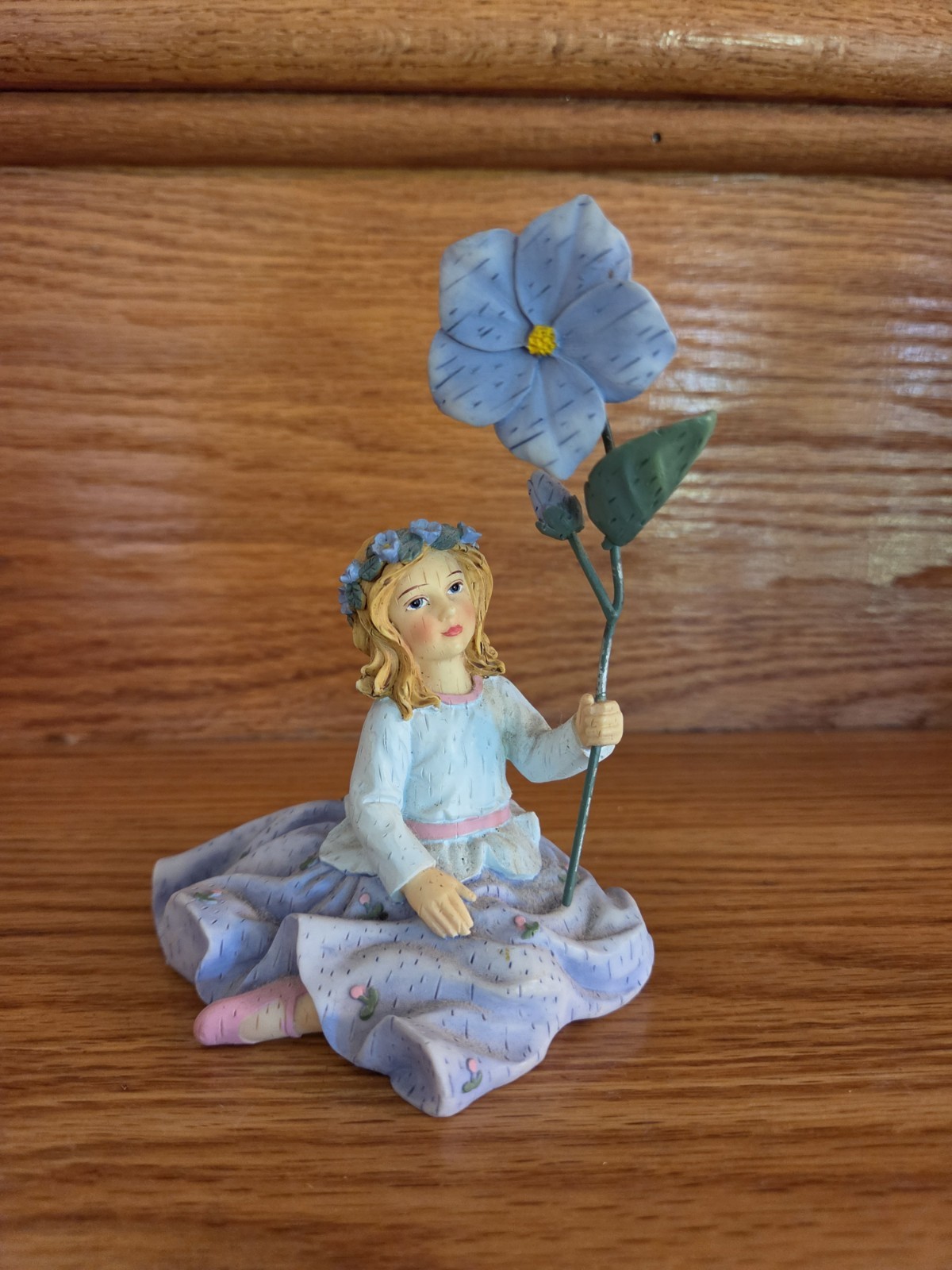 VTG Demdaco 2002 Figurine Wildflower Angels PeriwinklesFor Friendship Resin
