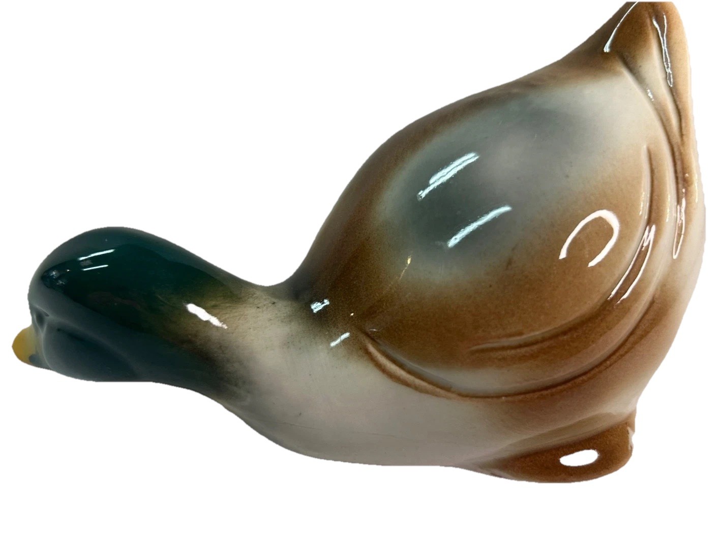 Vintage Ceramic Duck Mallard Handcrafted Figurine Collectible MCS BRAZIL