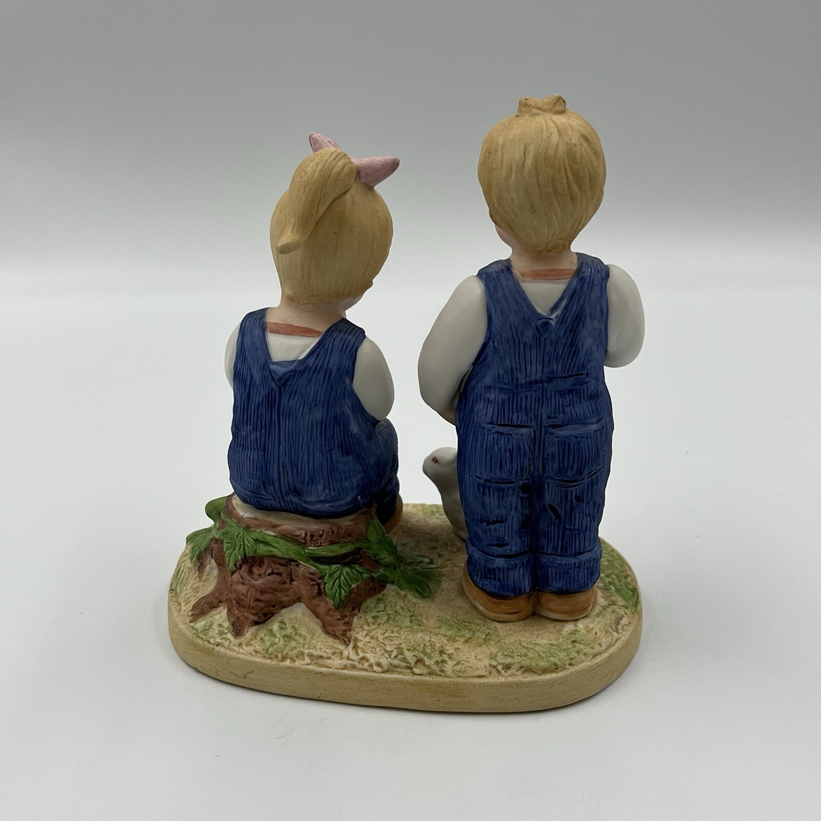 Vintage 1985 HOMCO Denim Days Figurine- Jesus Loves Us #8867 W/Holy Bible 5.0″