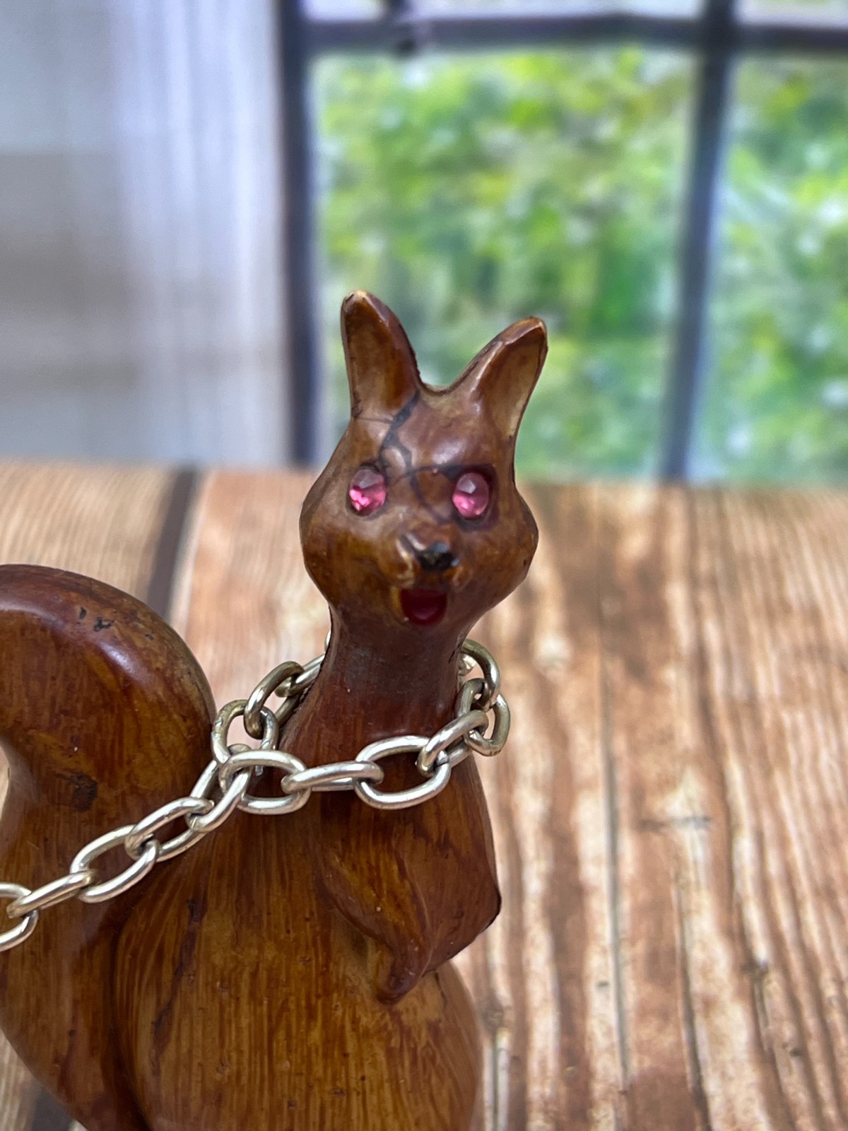 Ross Products Mother Baby Squirrel With Chains Leashes Chained
