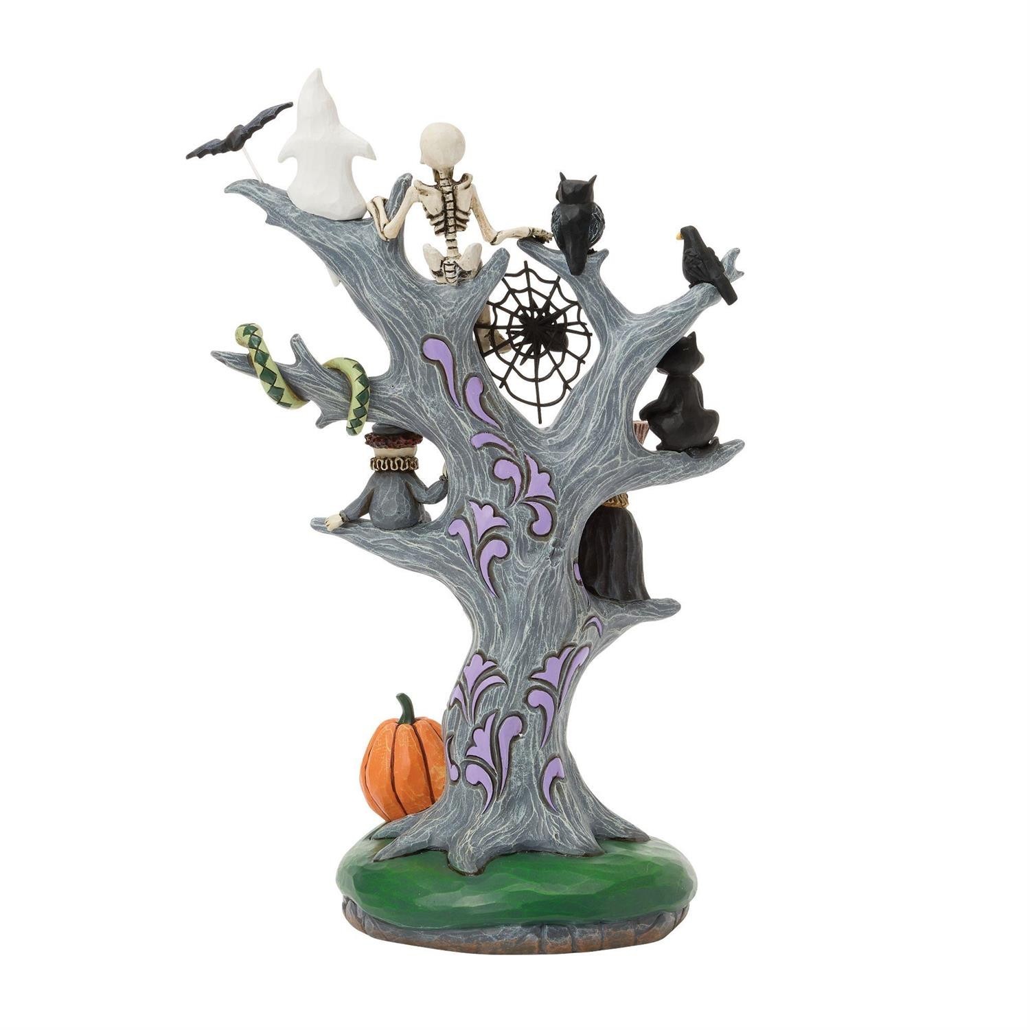 Jim Shore SCARY LED TREE HALLOWEEN FIGURINE-WICKED WOODS 6018090 NEW