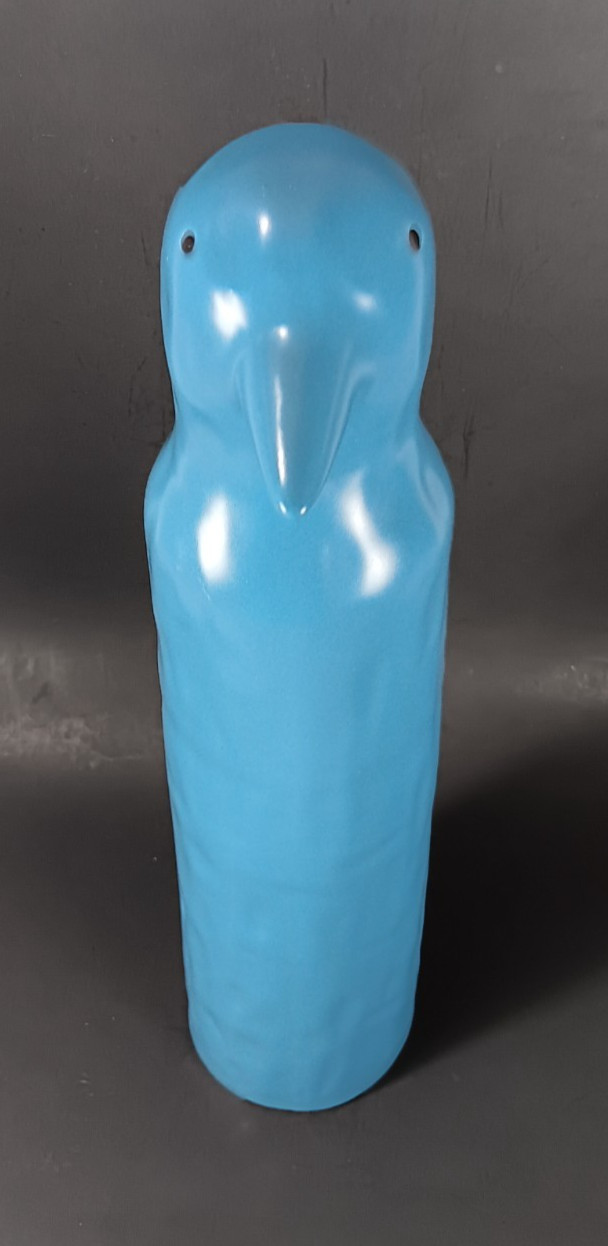 IKEA Penguin Katarina Brieditis Blue Bird Ceramic Statue Modern Abstract Art 13″