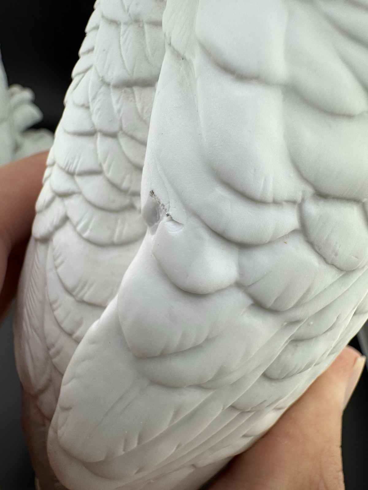 Pair of Vtg Bisque Porcelain Cockatoo’s Bird Figurines 7348 Read*