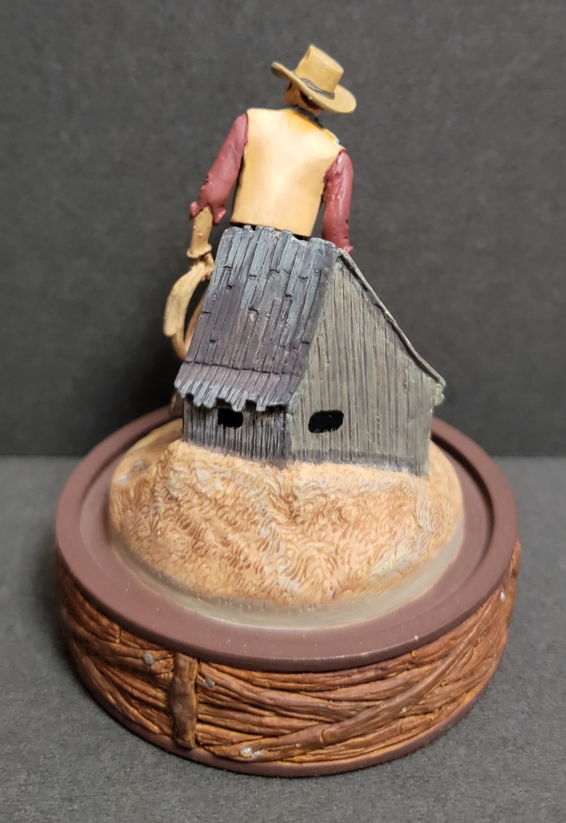 John Wayne Limited Edition Franklin Mint Hand Painted Figure. Branding Iron.