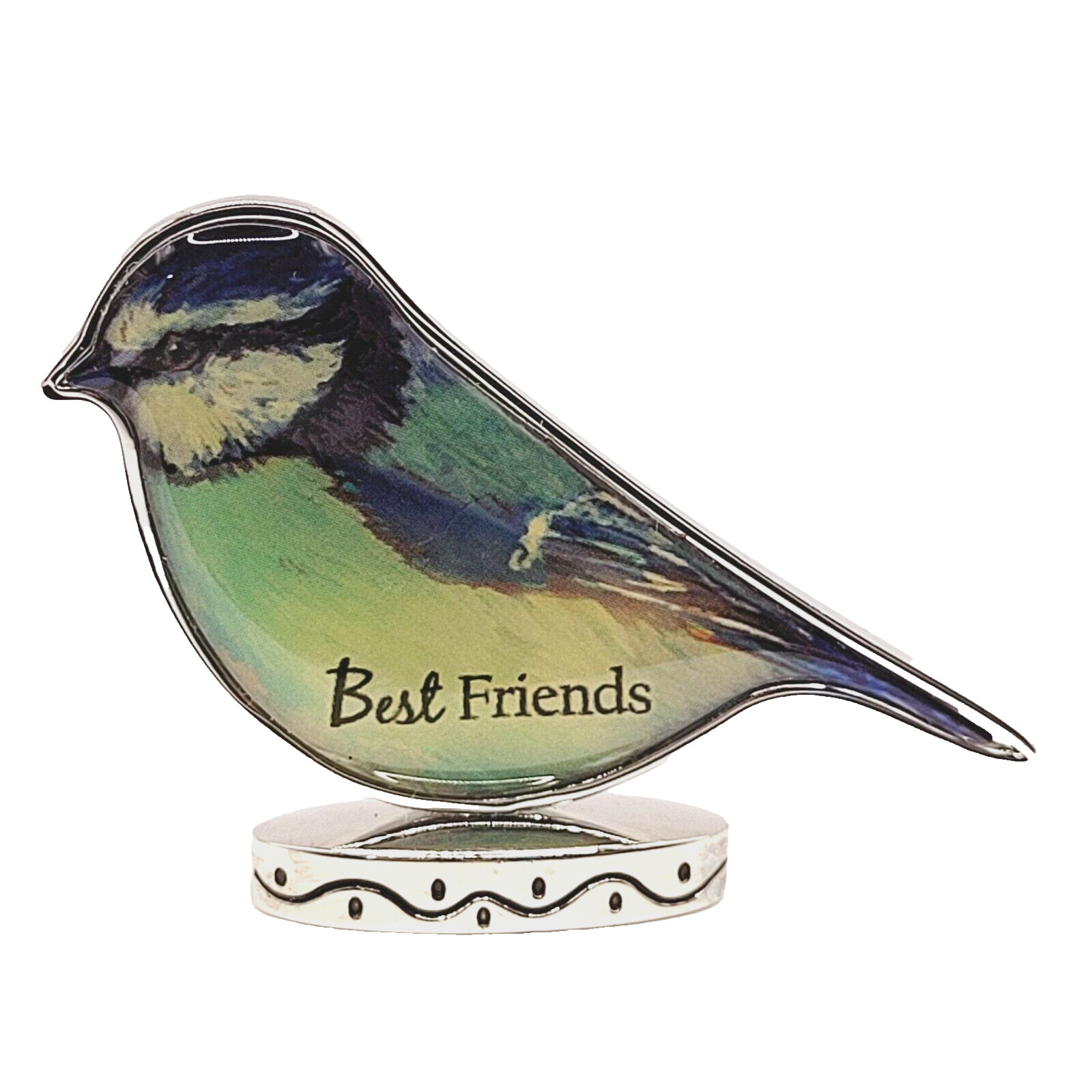 BEST FRIENDS Little Bird Figure Token Metal Desk Shelf Sitter Pocket Charm GANZ