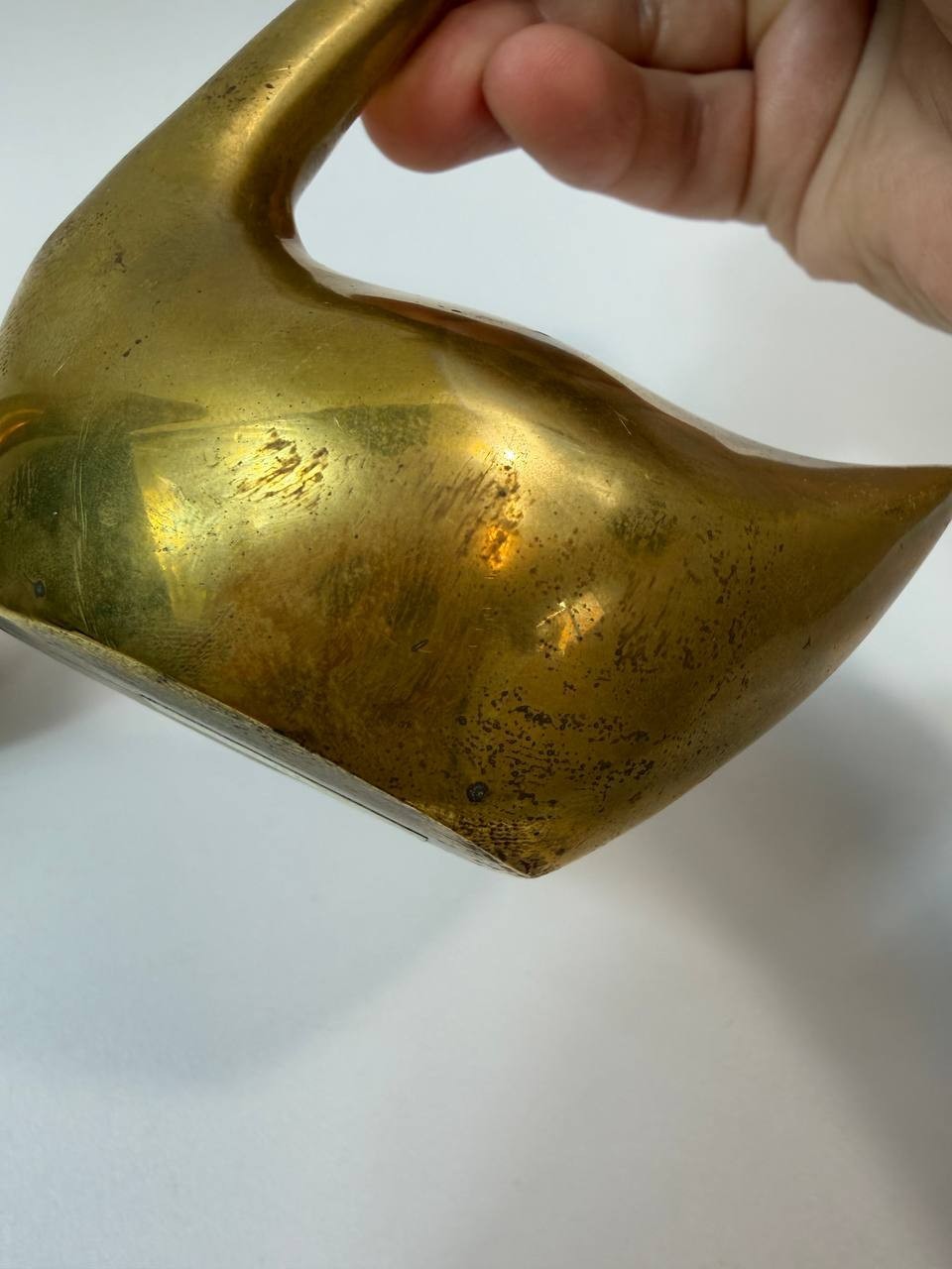 Vintage Brass Ducks Set 2 Made in Korea 1.30 lb Mid Century Decor