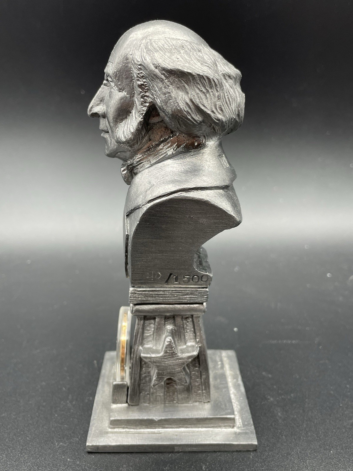 Michael Ricker Pewter President Bust Sculpture W/Coin Martin Van Buren 40/1500