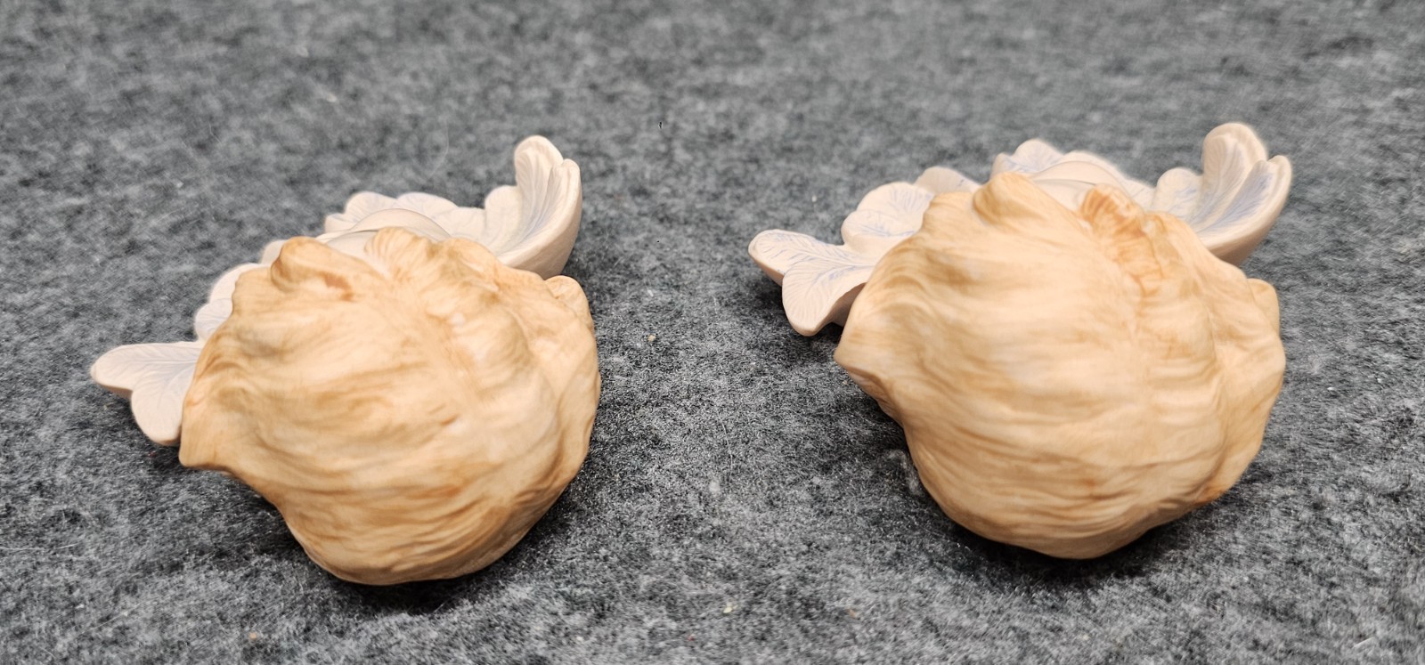 Vintage 1987 Scioto Ceramic Angel Cherub Wall Hangings Set Of 2 Sleepy Babies