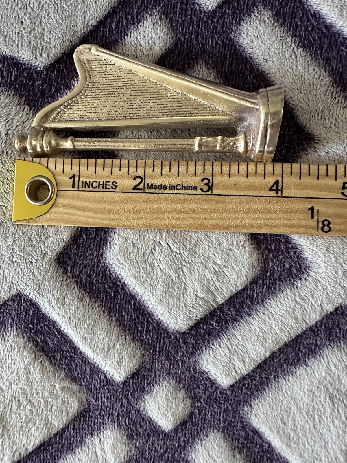 Vintage Rare Solid Brass Harp 4″ Figurine
