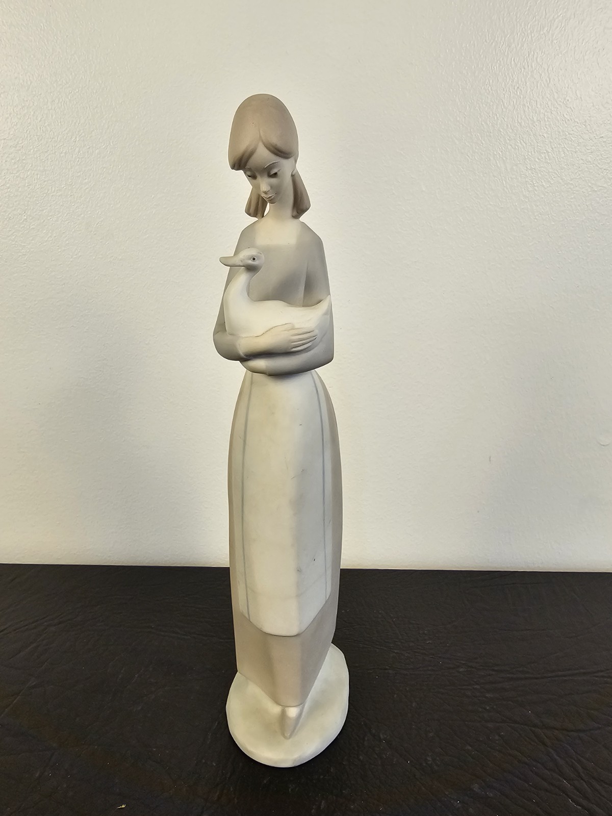 Nao by Lladro No. 25 “Shepherd Girl with Goose” Porcelain Figurine- Not Painted