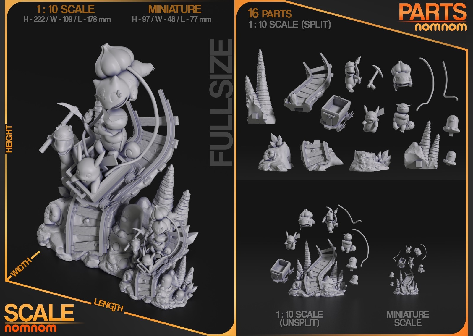 Starter Squad | Mine Shaft Diorama | UNPAINTED | 1/10 Scale Resin Kit