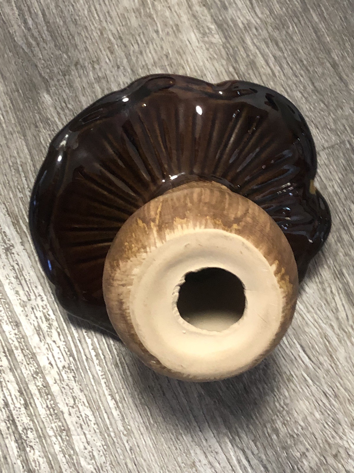 Mushroom Folk Art 3D Crafted/Glazed Ceramic Fig Country Cottage Core 6″H x 6″W