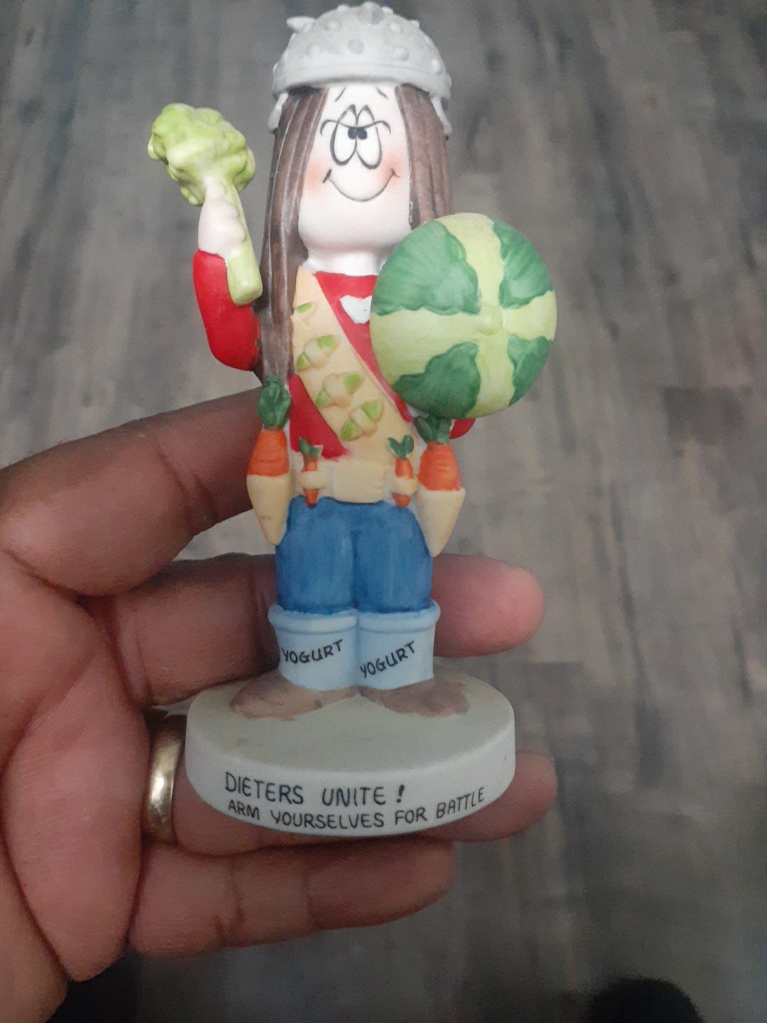 Cathy Ceramic Figurine Hand Painted Matte Finish People Novelty 1982 Collectible