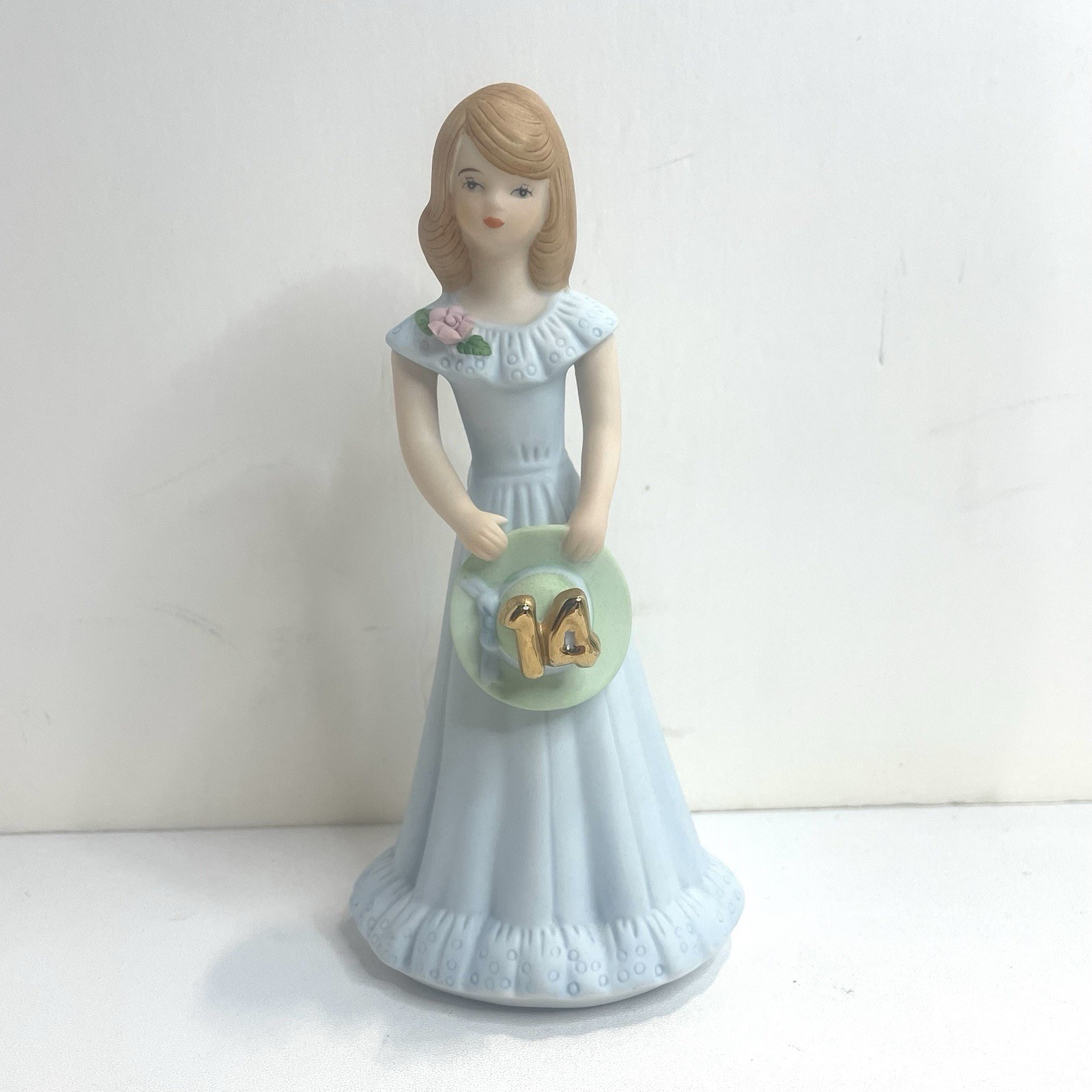 Vintage Growing Up Birthday Girls Brunette Hair Enesco