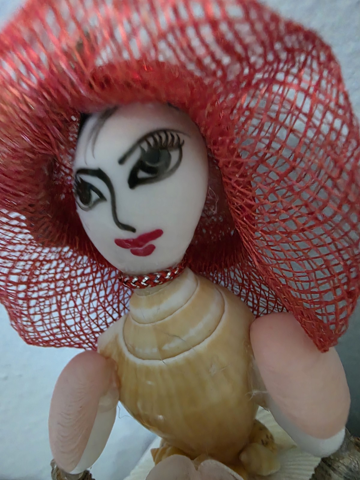 Vintage Sea Shell Southern Belle Doll Handmade Atlantic Coral St. Augustine FL