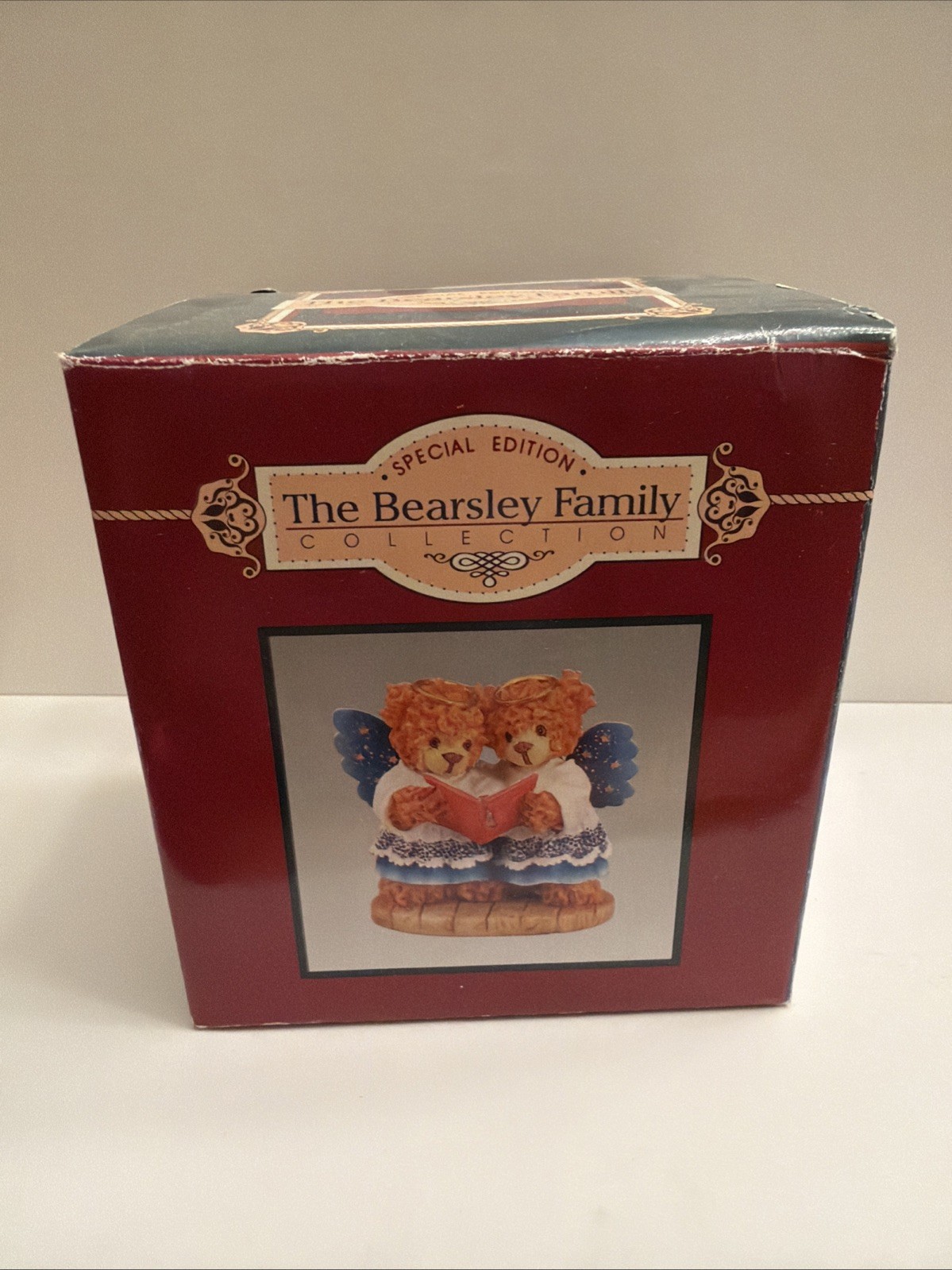 The Bearsley Family Angel Figurine Bear Angel Twins 1996