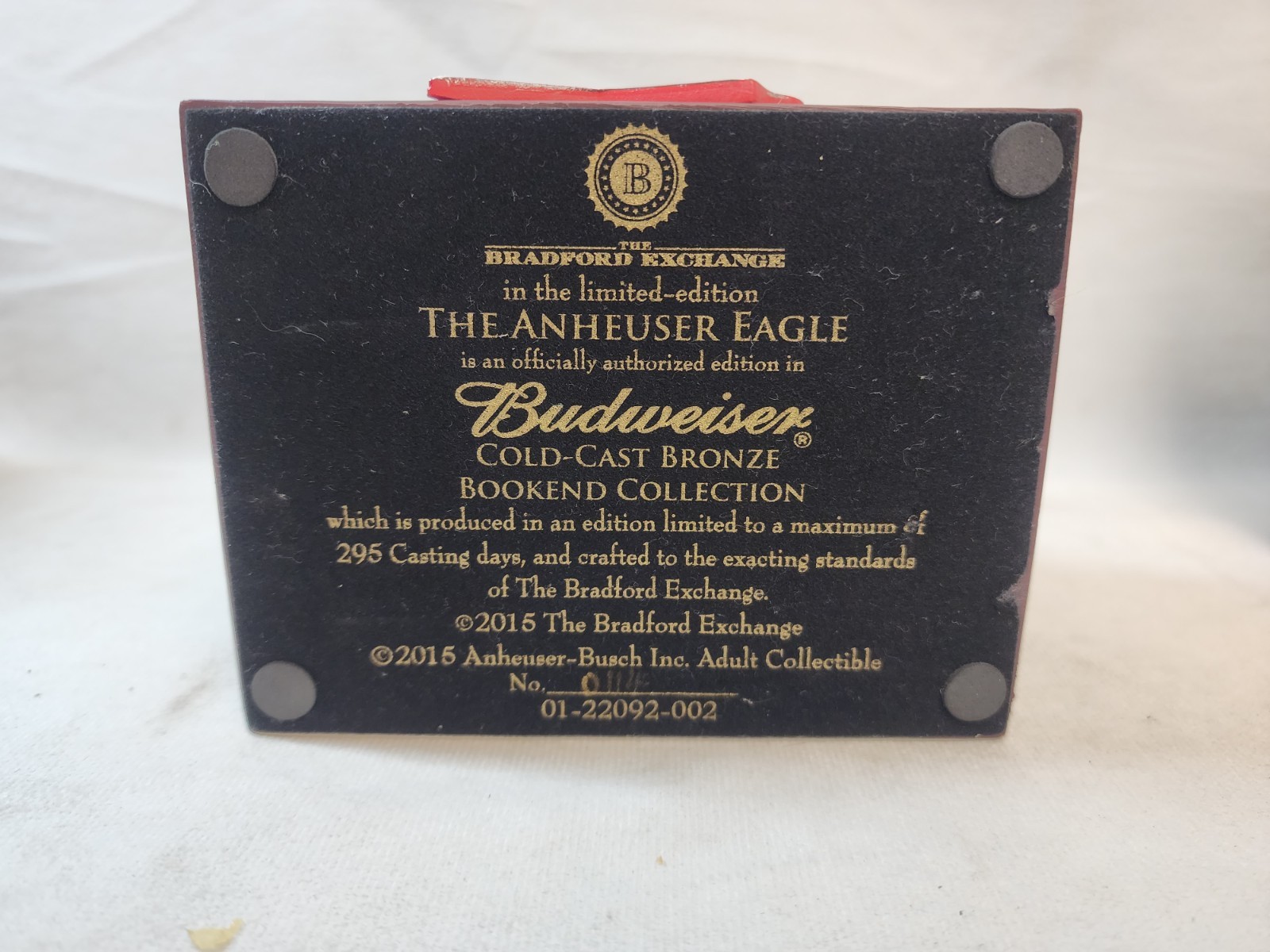 Budweiser Cold Cast Bronze Bookend Collection- 2015 Bradford Exchange