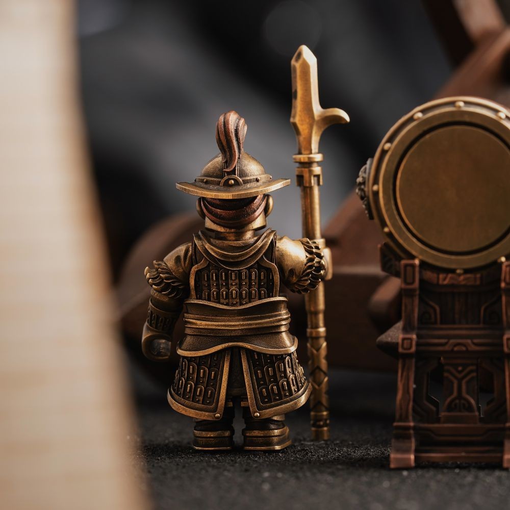 Song Dynasty Soldier Figurine, Magnetic Metal Statue, Collectible Gift for Men
