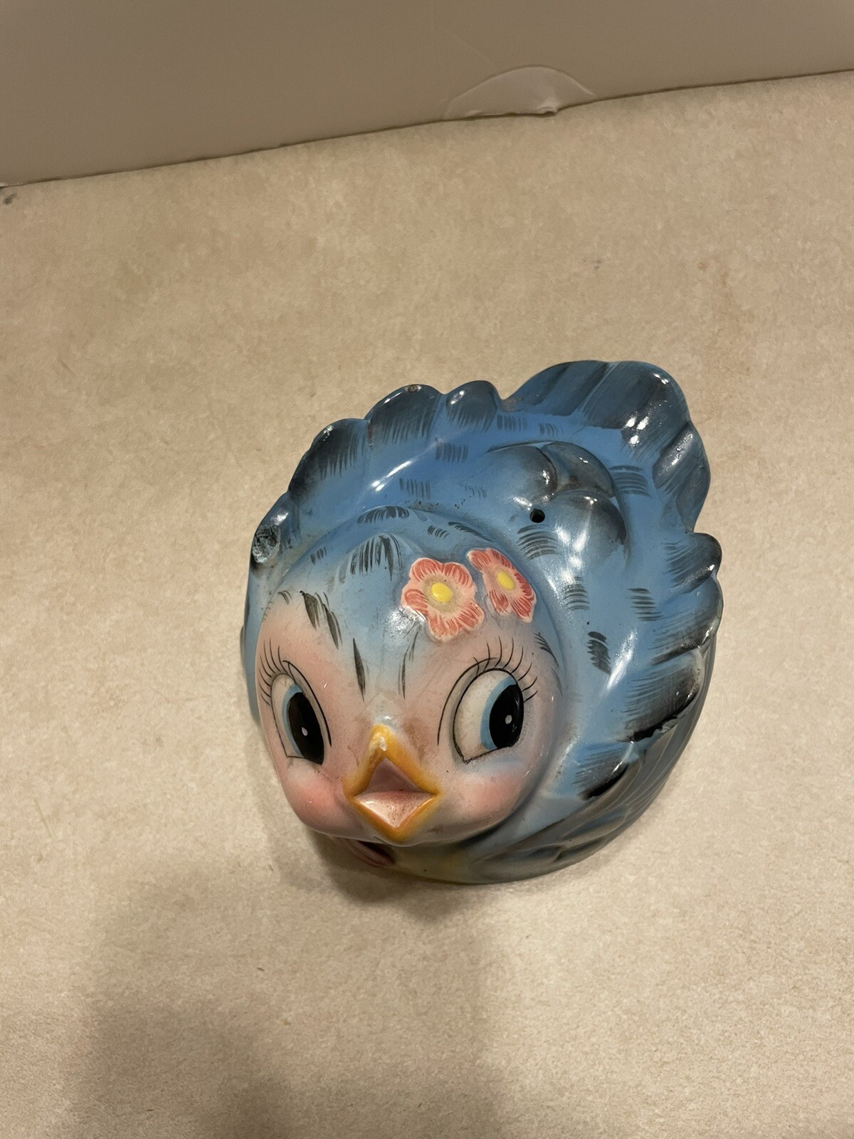 Lefton Bluebird Butter Lid Only Anthropomorphic Kitchen Decor