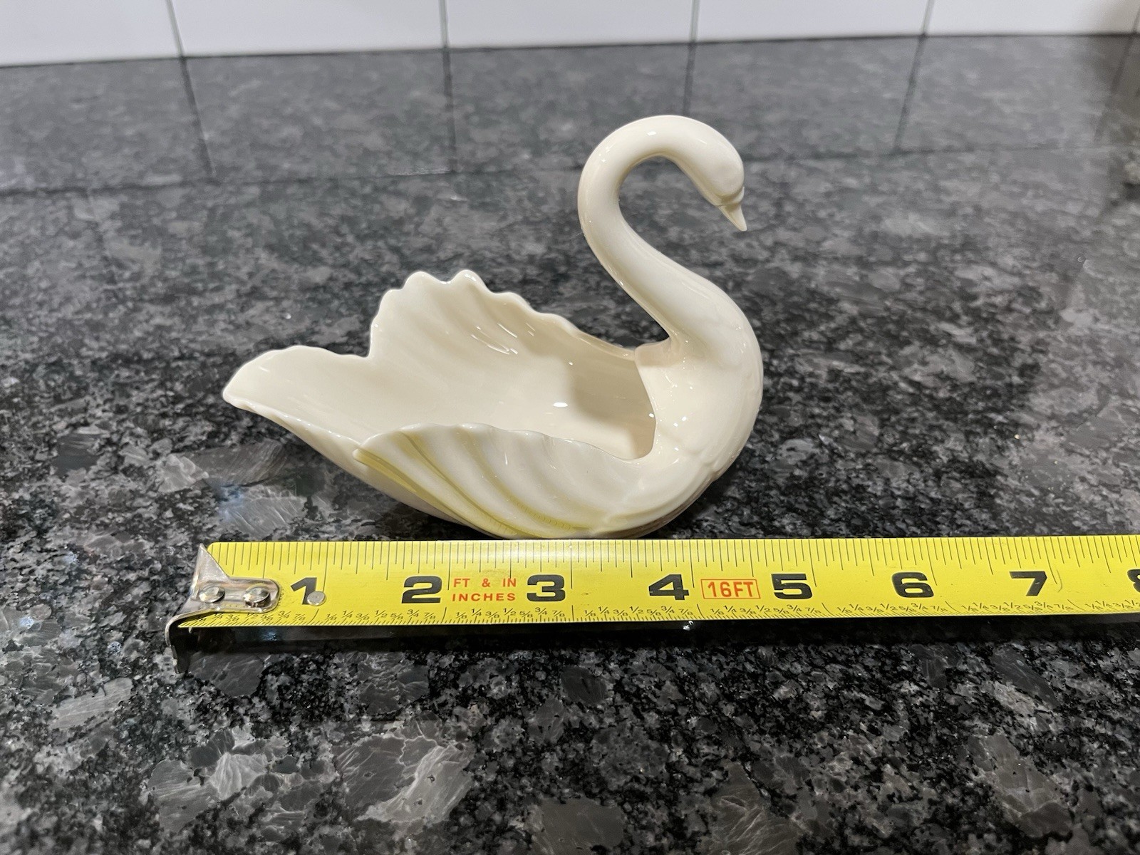 Lenox Swan Five ( 5 ) Inch Trinket Dish Vintage Ivory Color