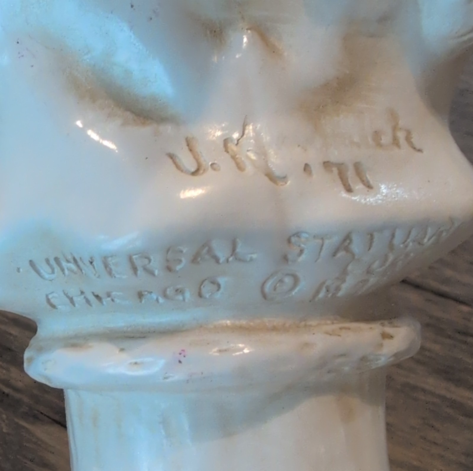 Universal Statuary Corp J. Kendrick 1971 Ceramic “The Music Lesson” Vintage