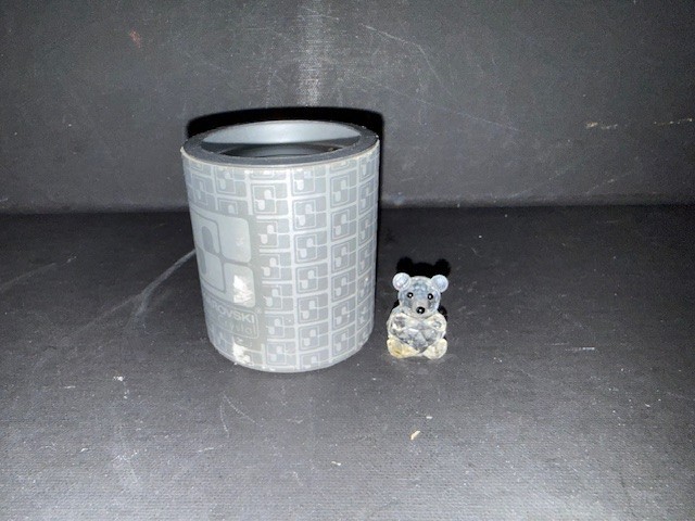 Swarovski Crystal Bear Mini Miniature 1.75 in Seated Teddy Bear Figurine