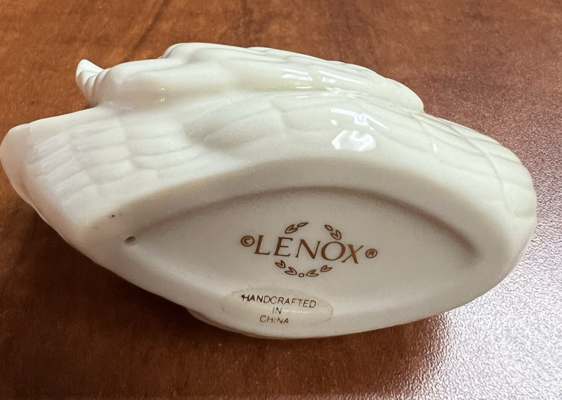 Lenox Swan Figurine 24KT Gold Wedding Bridal Cake Topper Card Holder