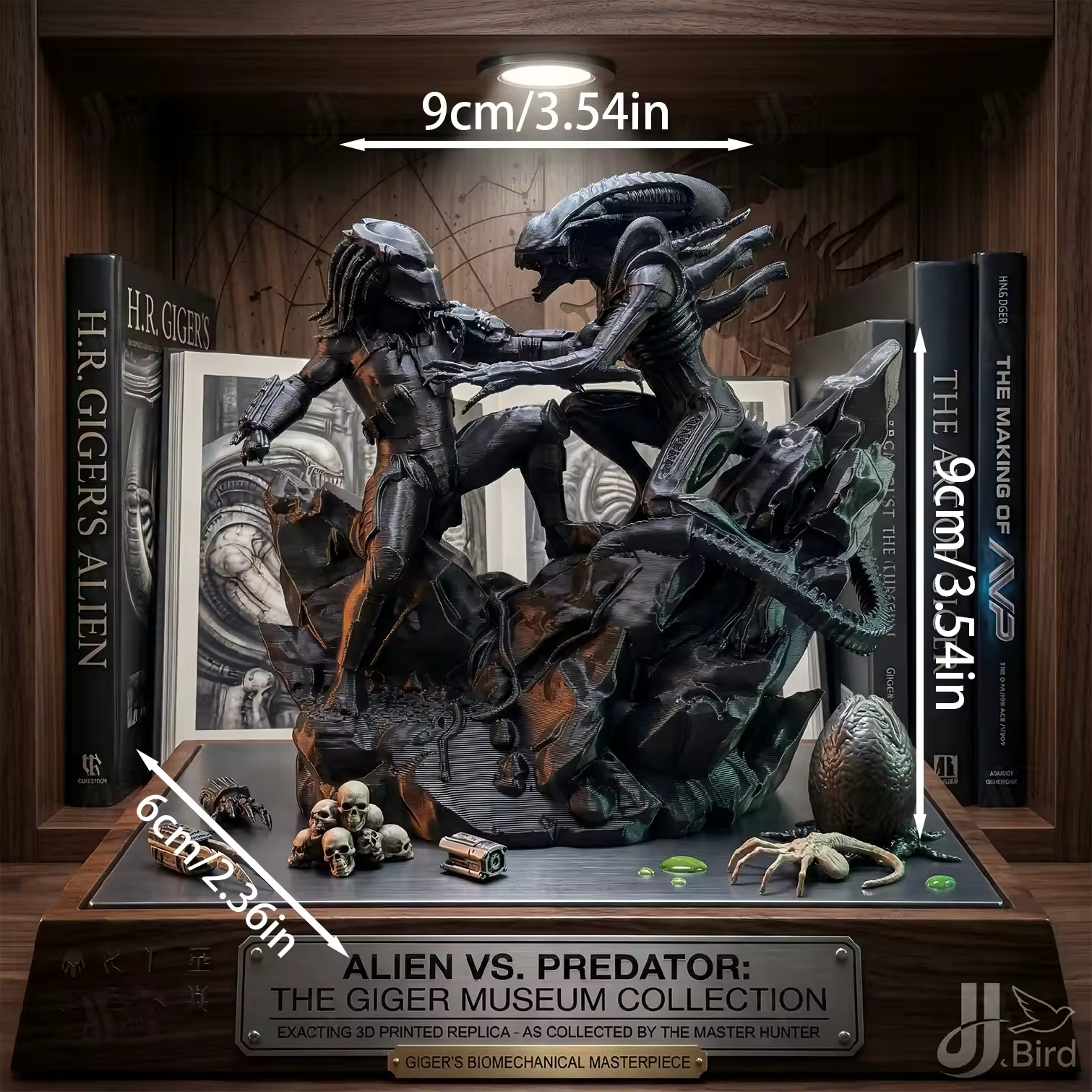 Alien Hunter vs Alien Monster Dark Fantasy Collectible Figurine