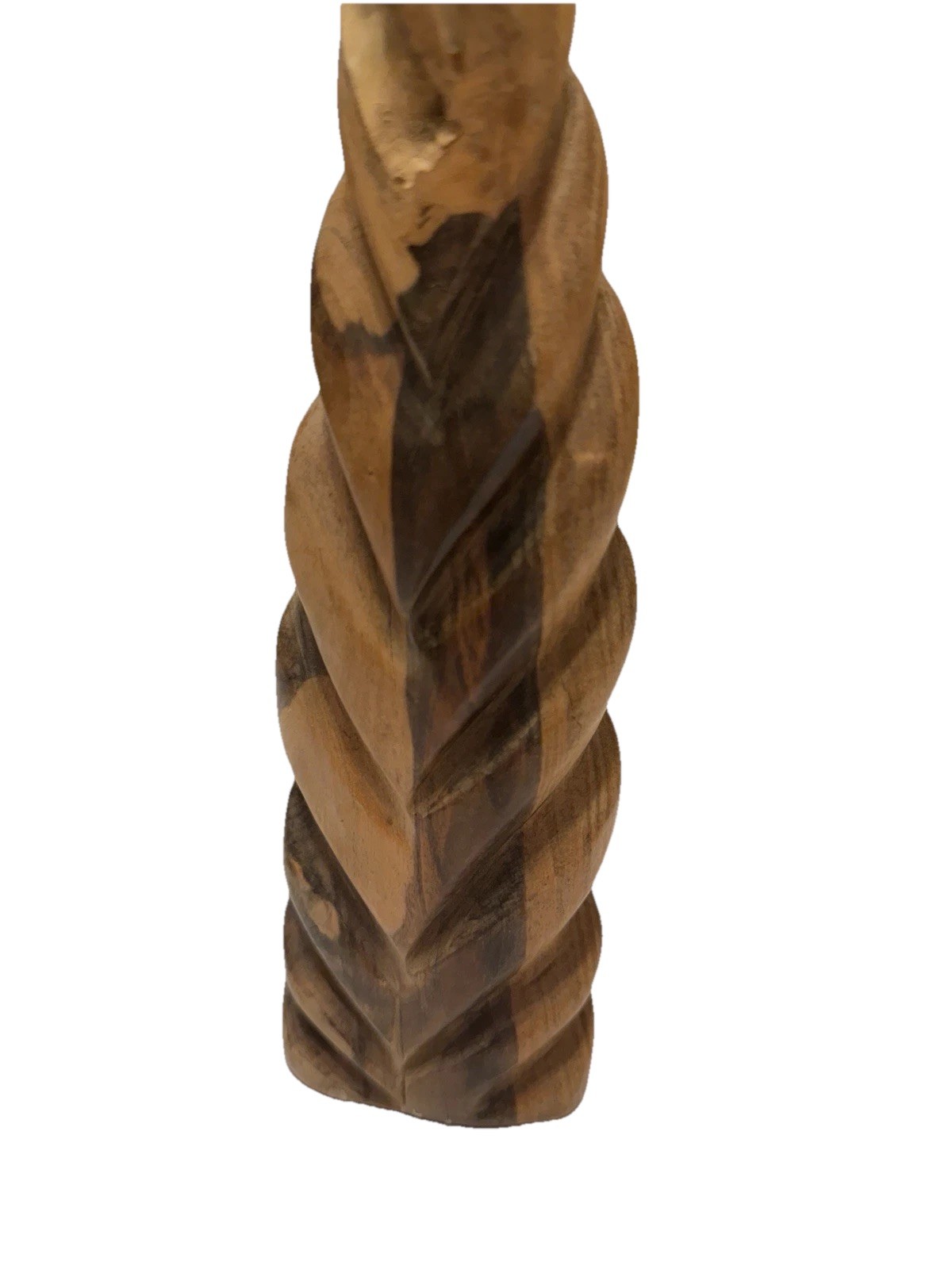 Hand Carved Wooden Abstract Female Sculpture Modernist Art MCM Primitive 19” in