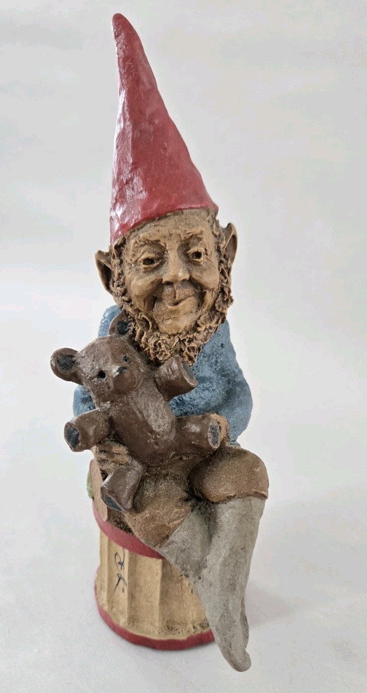 Signed In Person Tom Clark Teddy Gnome On Drum