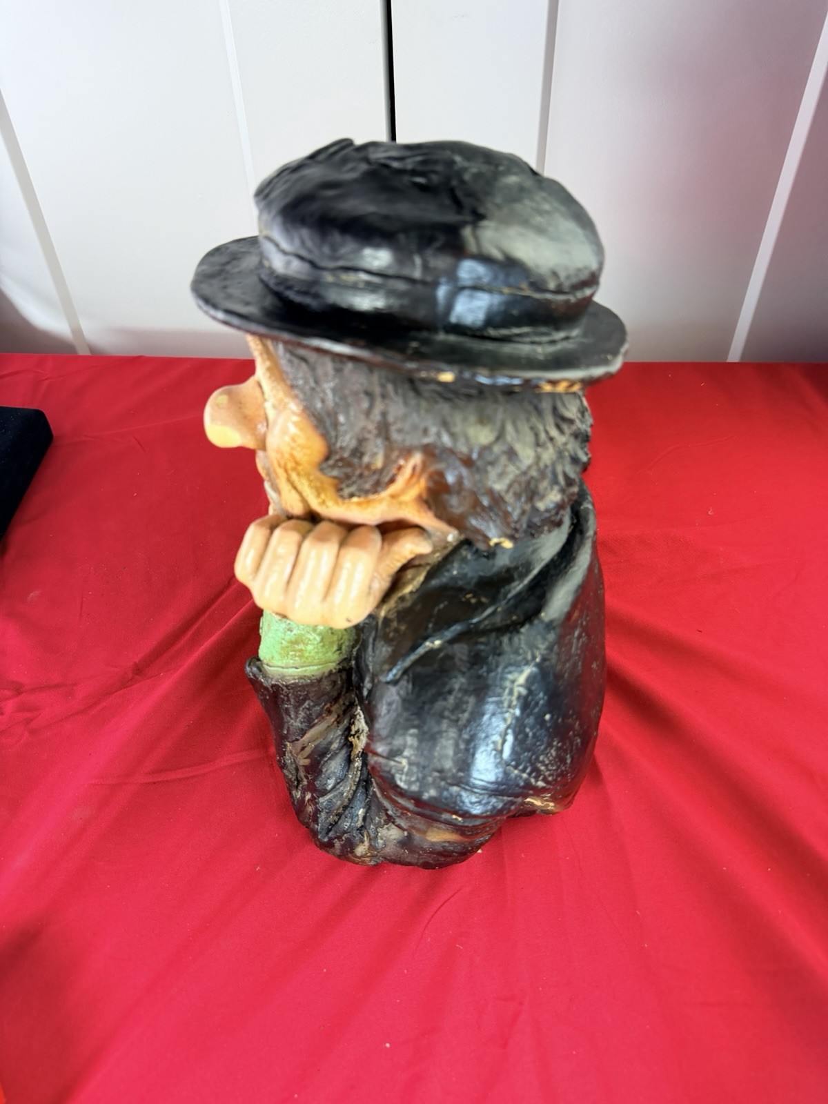 Vtg Emmett Kelly Jr Why Me Bust Esco Chalkware Hobo Clown Statue 12” Large