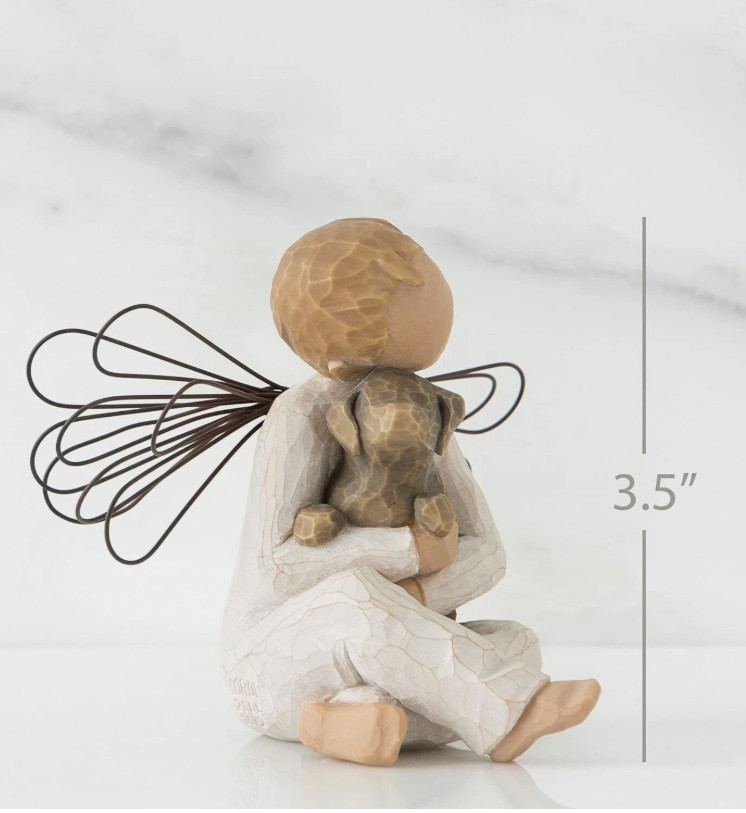 👼🏼Willow Tree Angel of Comfort Holding Puppy Dog Figurine Susan Lordi #26062👼
