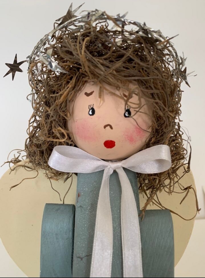 Wooden Country Angel – Hand Crafted.